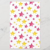 Budget Stars Pink Girl Baby shower (Achterkant)