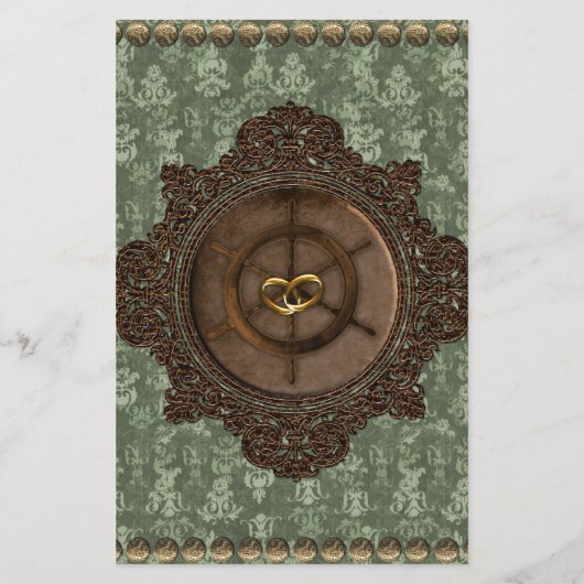 Budget  Steampunk bruiloft uitnodiging Flyer (Achterkant)