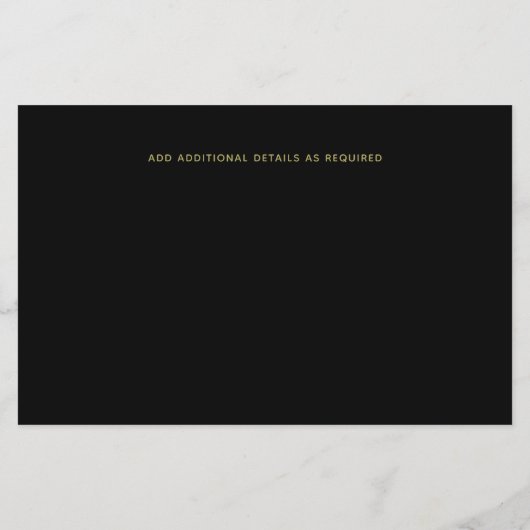 BUDGET Sterrennacht marine Gold A9 bruiloft uitnod (Achterkant)