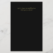 BUDGET Sterrennacht marine Gold A9 bruiloft uitnod (Achterkant)