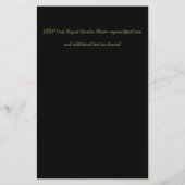 BUDGET Sterrennacht marine Gold A9 bruiloft uitnod (Achterkant)