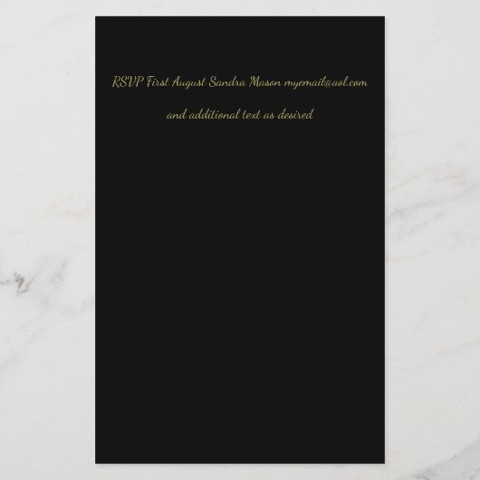 BUDGET Sterrennacht marine Gold A9 bruiloft uitnod (Achterkant)