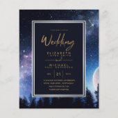 BUDGET Sterrennacht marine Gold Moonlight Wedding (Voorkant)