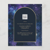 BUDGET Sterrennacht Paars Blue Wedding INVITE Flyer (Achterkant)