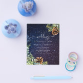 BUDGET Sterrennacht Winter Bruiloft Budget Flyer (Enkel)