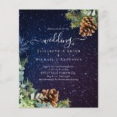 BUDGET Sterrennacht Winter Bruiloft Budget Flyer (Voorkant)