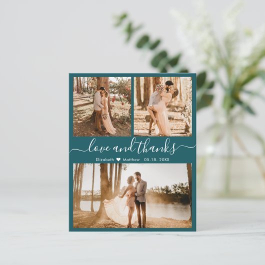 Budget Stijlvol 3 Foto Collage Weddenschap Harteli (Staand voorkant)