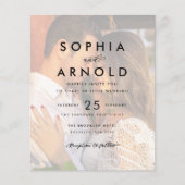 Budget Stijlvol Elegant 2 Uitnodiging voor het tre (Voorkant)