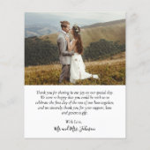 Budget Stijlvol script Foto bruiloft Hartelijk dan (Achterkant)