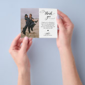 Budget Stijlvol script Foto Weddenschap Bedankt Flyer (Hand)