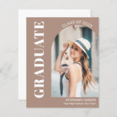 Budget Stijlvolle Afstuderen Foto Aankondiging Kaa (Voorkant / Achterkant)