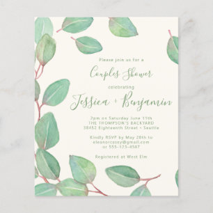 Budget stijlvolle Eucalyptus Greenery Couple Showe