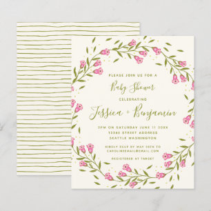 Budget Stijlvolle Roze Tuin Bloem Baby Shower 