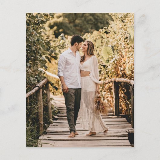 Budget Stijlvolle typografie Foto Opslaan De Datum Flyer (Achterkant)