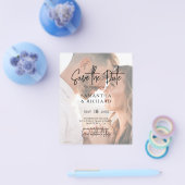 Budget Stijlvolle typografie Foto Opslaan De Datum Flyer (Enkel)