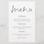 Budget stijlvolle Typografie Simple Wedding Menu (Voorkant)