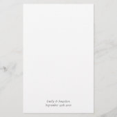 Budget stijlvolle Typografie Simple Wedding Menu (Achterkant)