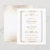Budget stijlvolle White & Gold Mountain Wedding (Voorkant / Achterkant)