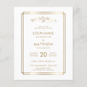 Budget stijlvolle White & Gold Mountain Wedding (Voorkant)