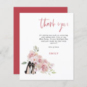 Budget Stiletto Pink Florals Hen Party Dank u (Voorkant / Achterkant)