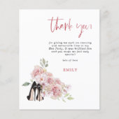 Budget Stiletto Pink Florals Hen Party Dank u (Voorkant)