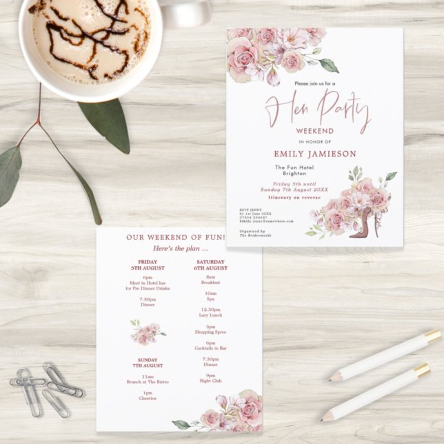 Budget Stiletto Weekend Hen Party Uitnodiging (Creator heeft geüpload)
