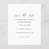 Budget Stof Blauw & B Bloemige Save the Date Foto (Achterkant)