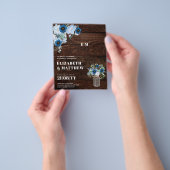 Budget Stof Blauw Bloemen Metselwerk Pot Trouw Uit Flyer (Hand)