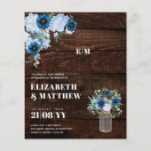Budget Stof Blauw Bloemen Metselwerk Pot Trouw Uit Flyer (Voorkant)