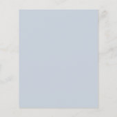 Budget Stof Blauw Bloemstuk Bruiloft Uitnodiging. (Achterkant)