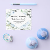 Budget Stof Blauw Bloemstuk Verhuisbericht Flyer (Enkel)