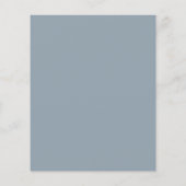 Budget Stof Blauw Bruiloft Modern Typografie Flyer (Achterkant)
