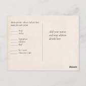 Budget Stof Blauw Goud Trouw Script Briefkaart (Achterkant)