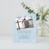 Budget Stof Blauw Goud Trouwscript (Staand voorkant)