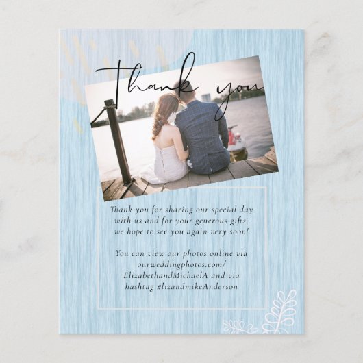 Budget Stof Blauw Goud Trouwscript (Voorkant)