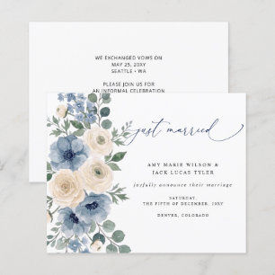 Budget Stof Blauw Ivoorkleurig Blush Trouw Aankond