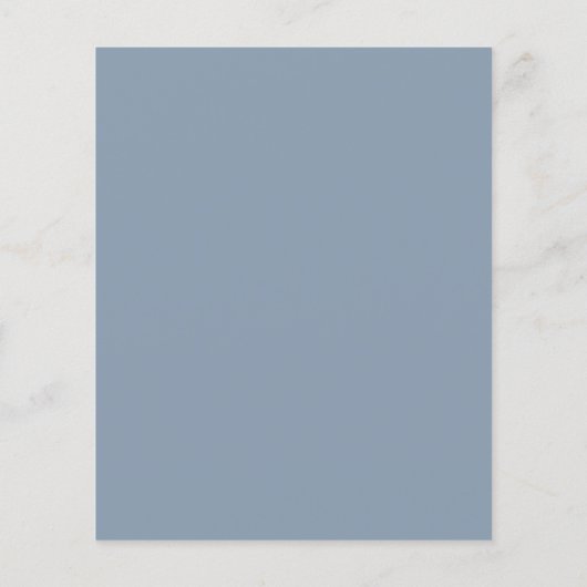 Budget Stof Blauw Monogram Krans Script Bruiloft (Achterkant)