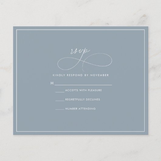 Budget Stof Blauw RSVP Flyer (Voorkant)