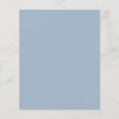 Budget Stof Blauw Schuingedrukt Trouw Uitnodiging (Achterkant)