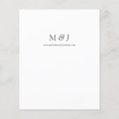 Budget Stof Blauw & Wit Bloemendessin 2 Trouwflyer Flyer (Achterkant)