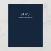 Budget Stof Blauw & Wit op Marineblauw Bloem Bruil (Achterkant)