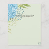 BUDGET Stof Blauwe Bloemen Lime Trouw Flyer (Achterkant)