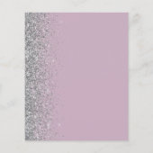 Budget Stof Lilac Zilver Glitter Save the Date (Achterkant)