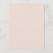 Budget Stof Roze Bruiloft Luncheon Flyer (Achterkant)