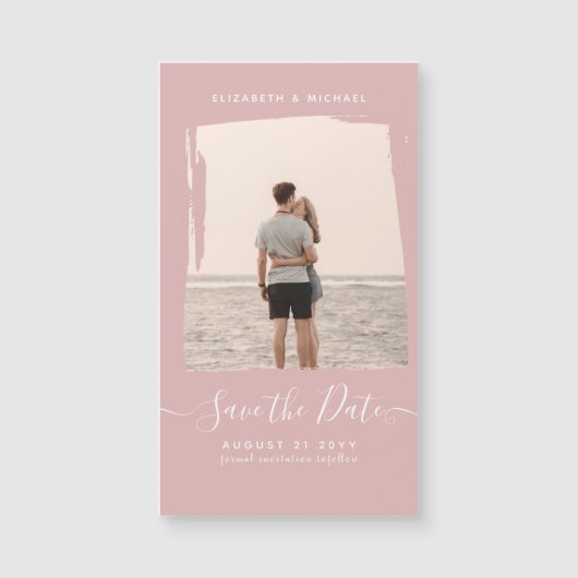 BUDGET Stof Roze FOTO Bewaar De Datum Monochroom (Voorkant)