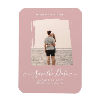 BUDGET Stof Roze FOTO Bewaar De Datum Monochroom Magneet