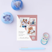 BUDGET Stof ROZE Foto Huwelijk Save Date QR Code Flyer (Enkel)