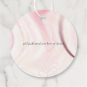 Budget Stof Roze Modern Abstract Trouwen Bedankjes Labels (Achterkant)