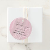 Budget Stof Roze Modern Abstract Trouwen Bedankjes Labels (In situ)