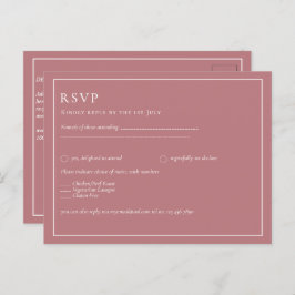 BUDGET Stof Roze Monochroom RSVP Eenvoudig Effen Briefkaart